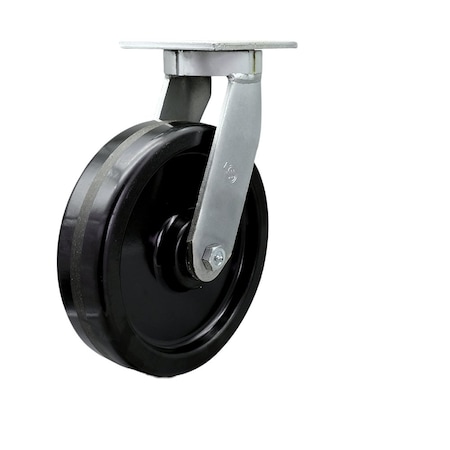 Service Caster 12'' Extra Heavy Duty Phenolic Wheel Swivel Caster with Swivel Lock CRAN-SCC-KP92S1230-PHR-BSL